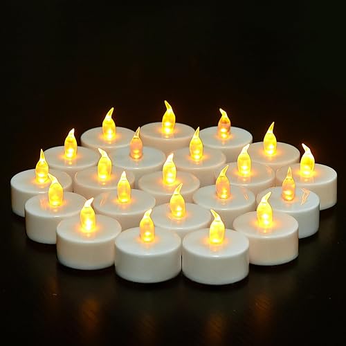 Velas de té sin llama, funcionan con pilas, velas LED de té, paquete de 100 velas falsas parpadeantes a granel para bodas, fiestas, cumpleaños,