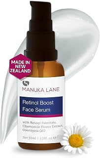 Retinol Boost Serum for Face and Neck with Collagen, Shea Butter & Chamomile Flower Extract | Plant Based Formula | Carefully formulated to keep your skin young and healthy!