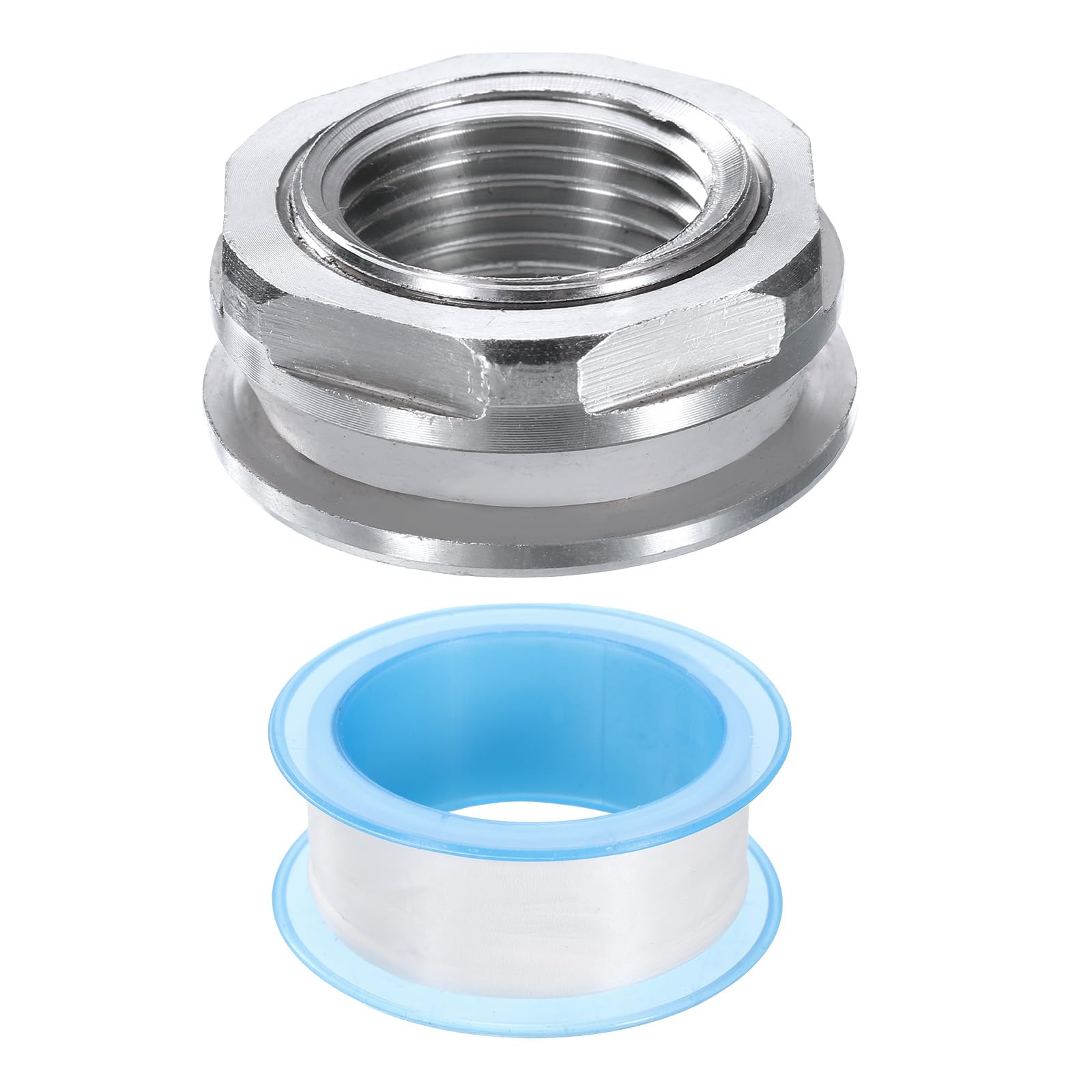 QUARKZMAN Złączka ścienna 1/2 "żeńska stal nierdzewna 304 złącze zbiornika na wodę adapter zbiornika na wodę łącznik węża z taśmą uszczelniającą do zbiornika wody w wannie