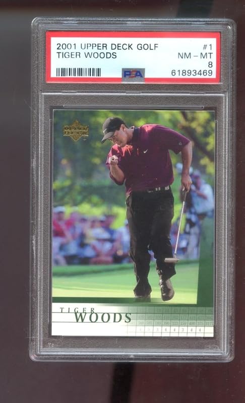 2001 Upper Deck Golf #1 Tiger Woods Rookie Card Graded PSA 8 Near Mint to Mint | Near Mint to Mint