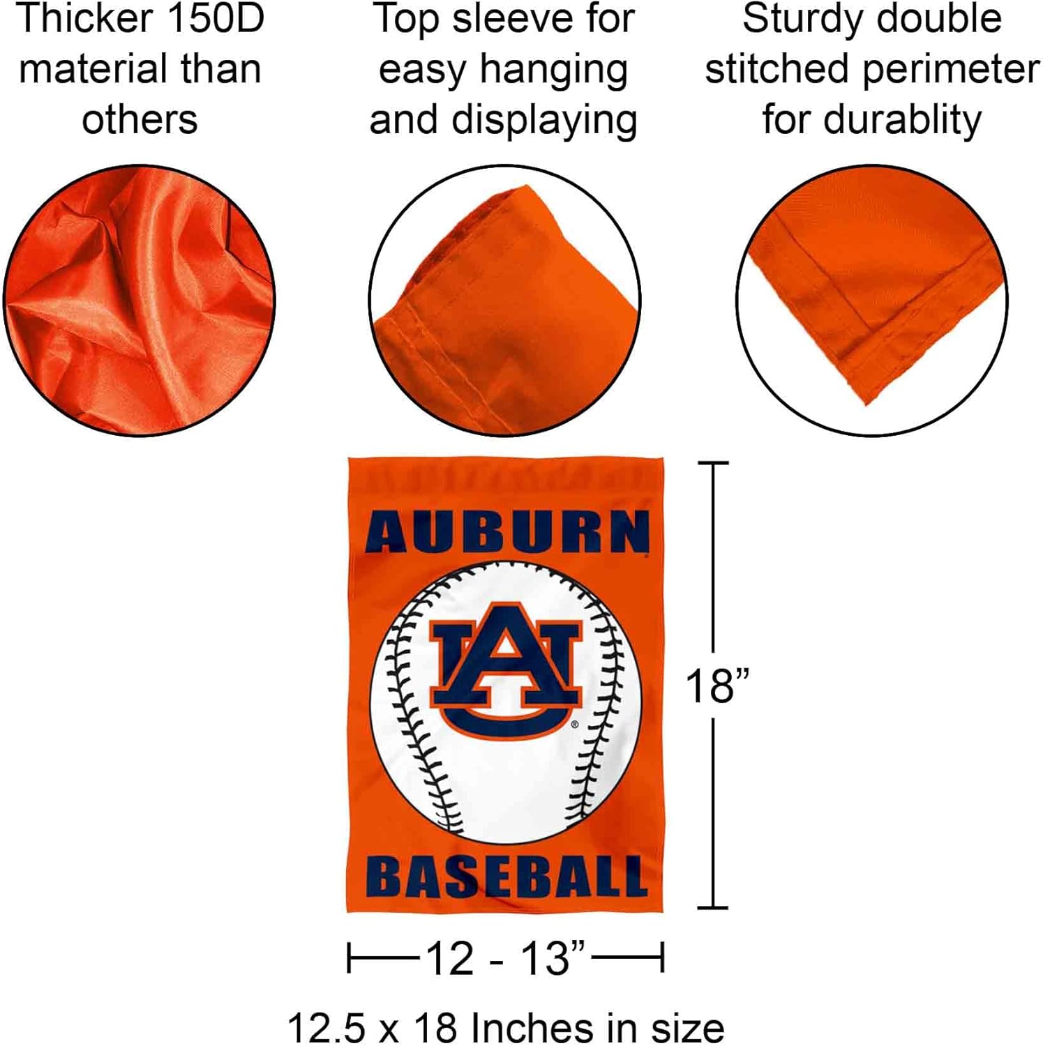 Auburn Baseball Garden Flag and Yard Banner - Image 3