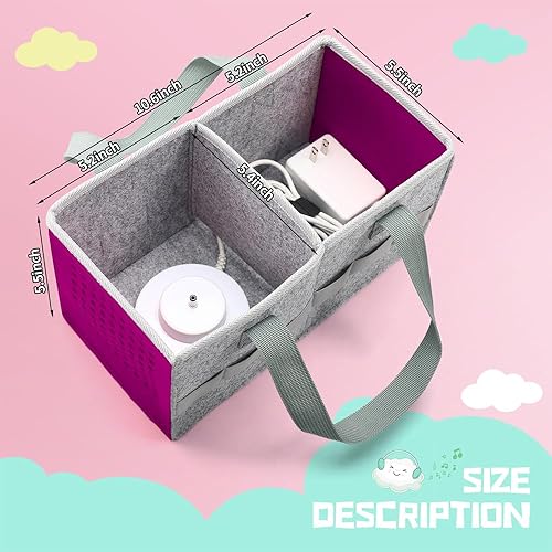 Miniatura 6 de Estuche de transporte para Toniebox Starter Set y figuras de Tonies, bolsa plegable de tela de fieltro de viaje para Toniebox 2 y accesorios (morado)