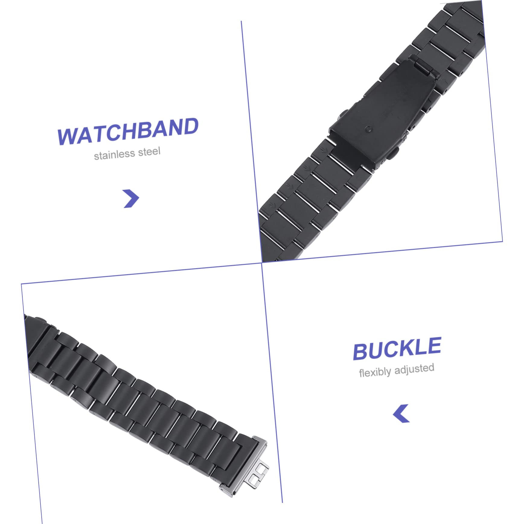 HOMSFOU 2St Gurt betrachten dekoratives Uhrenarmband correa para hombre Passband ansehen uhrenarmbänder Uhrengürtel Dekorband intelligent Zubehör dekorativer Gürtel Mann Rostfreier Stahl