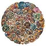 50 Pcs Mechanical Gears PET Aesthetic Stickers for Scrapbooking Journaling Junk Journal Scrapbook Supplies - Steampunk Vintage Waterproof Transparent for Resin Crafts Decorative (Gear)