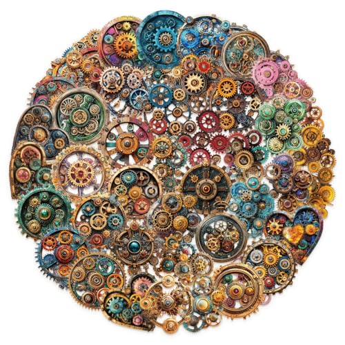 50 Pcs Mechanical Gears PET Aesthetic Stickers for Scrapbooking Journaling Junk Journal Scrapbook Supplies - Steampunk Vintage Waterproof Transparent for Resin Crafts Decorative (Gear)