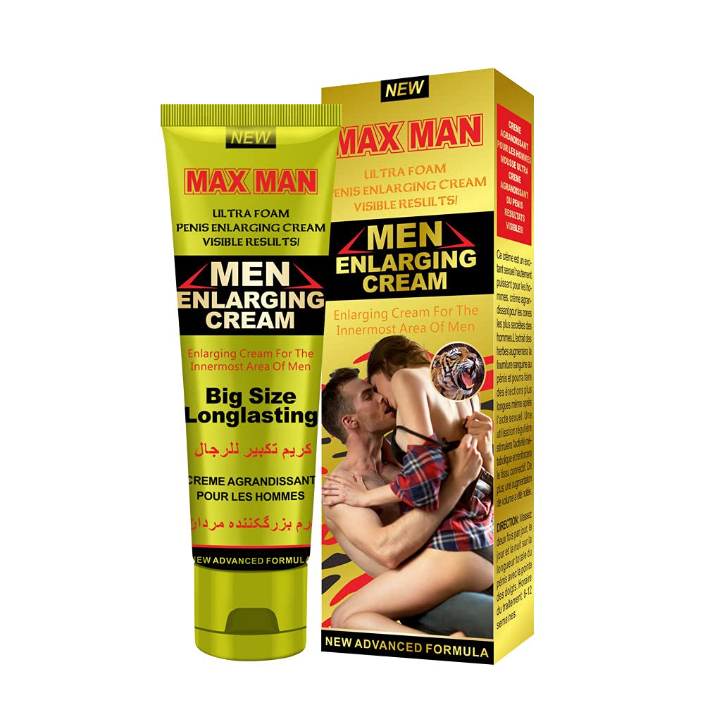 Men's Massage Cream Penis Becomes Longer Thicker Enhancement Men Energy for Care Delay Performance Boost Strength (50g) (Yellow)