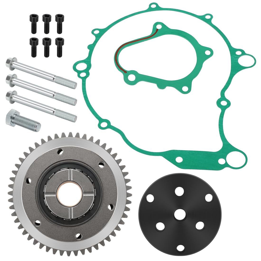 Kit de embrague de arranque unidireccional, engranaje, rodamiento, junta y extractor de volante para Yama-ha Raptor 660 YFM660R 2004-2005
