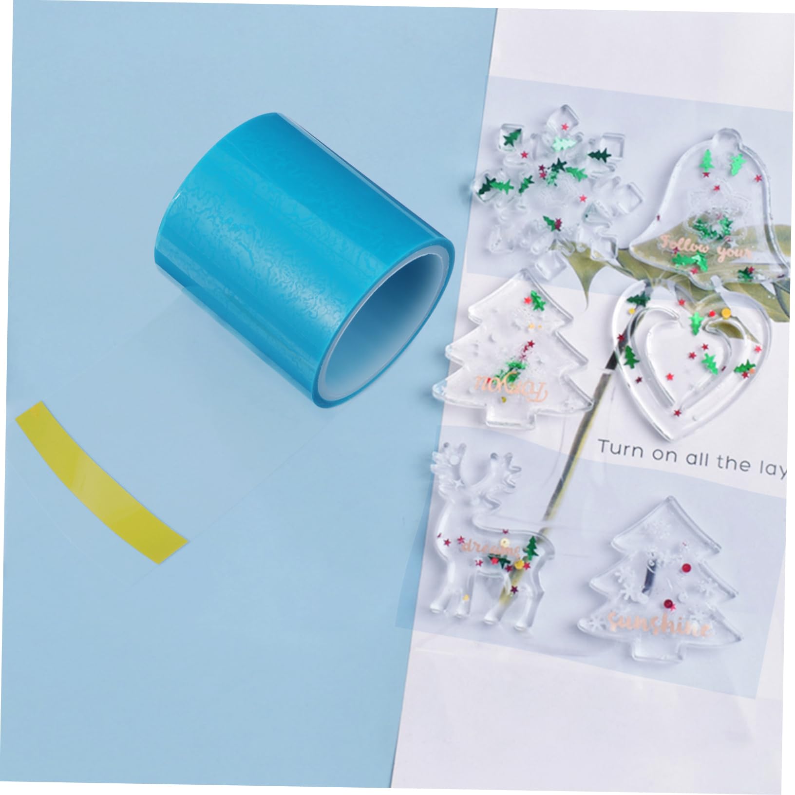Gadpiparty 3 Set Nastro Adhesivo Senza Traccia Per Creazioni Fai Da Te Per Epoxy E Riparazioni Blu 4 Pezzi*3