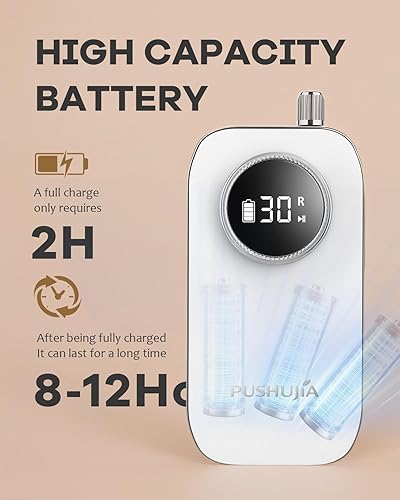Miniatura 5 de Taladro de uñas de 45000 rpm, pantalla LCD inalámbrica Efile sin escobillas y tecnología de reducción de calor para uñas de gel acrílicas (blanco)