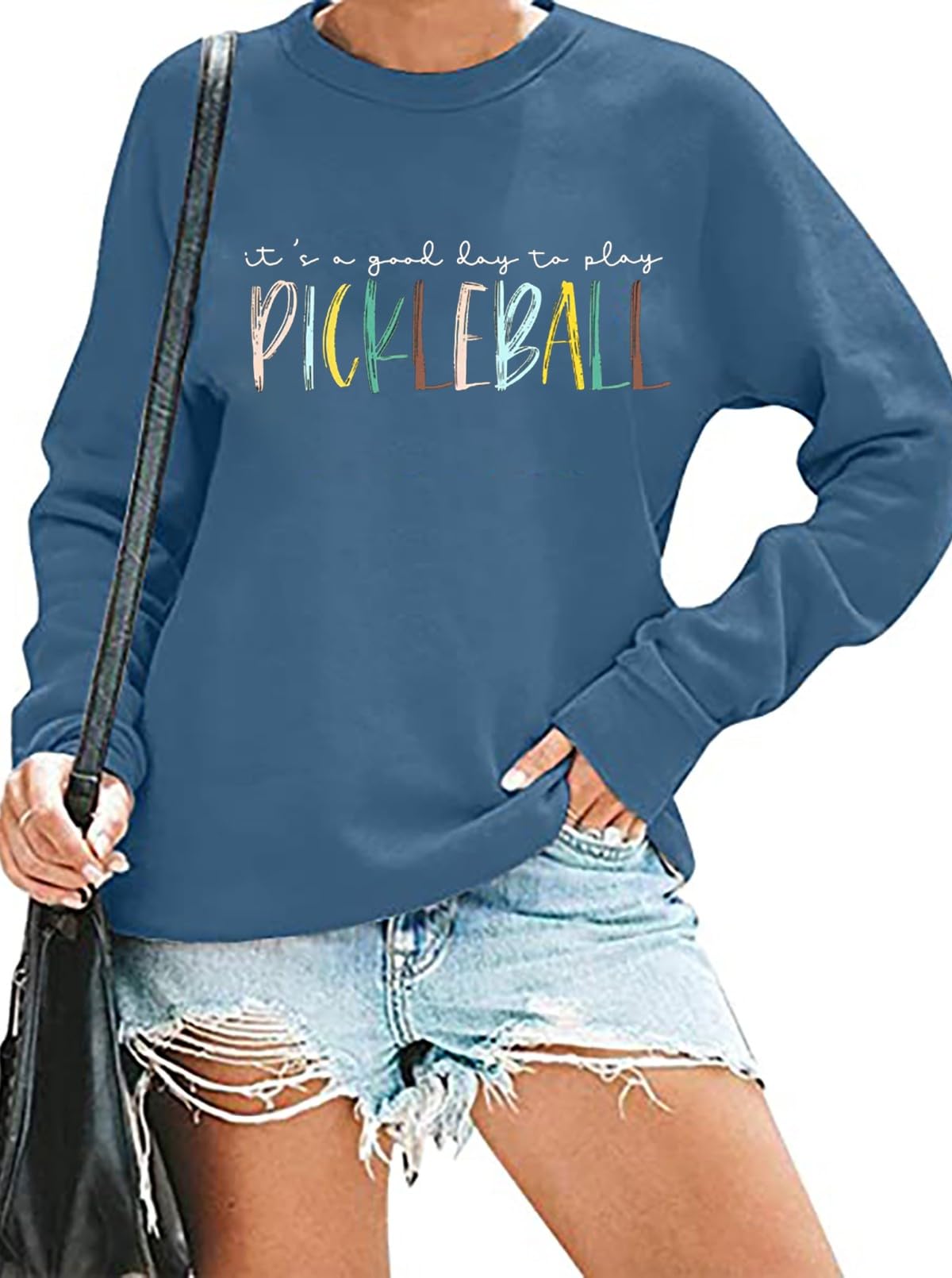RMTXCD Pickleball Sweatshirt for Women It's A Good Day to Play Pickleball Long Sleeve Tops Pickleball Player Lover Pullover