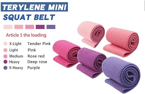 Miniatura 5 de Juego de bandas de resistencia de tela, bandas de ejercicio de fitness, bucles de ejercicio antideslizantes, bandas corporales para piernas y