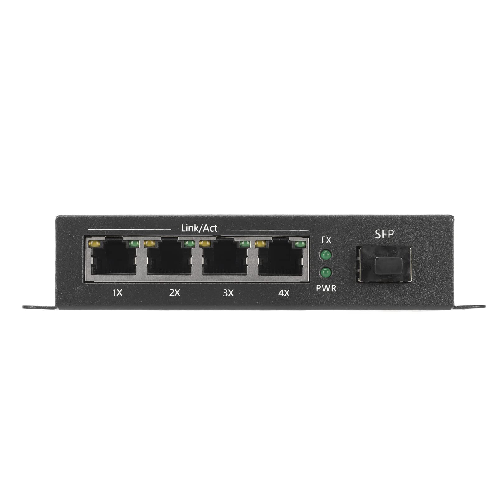 Septpenta Convertisseur de Média Fibre SFP, Émetteur Récepteur Fibre Ethernet À Transmission Efficace, 1 Port Optique 4 Ports Électriques Jusqu'À 120 Km Commutateur Fibre Ethernet Port RJ45(UE)