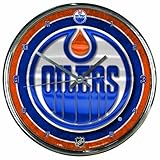 NHL Edmonton Oilers Chrome Clock