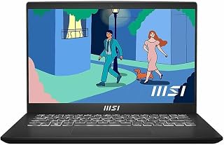 MSI Modern 14 C7M-261US 14 Pulgadas Full HD, AMD Ryzen 7 7730U 2.0GHz, 16GB RAM, 512GB SSD, Windows 11 Pro, clásico Negro