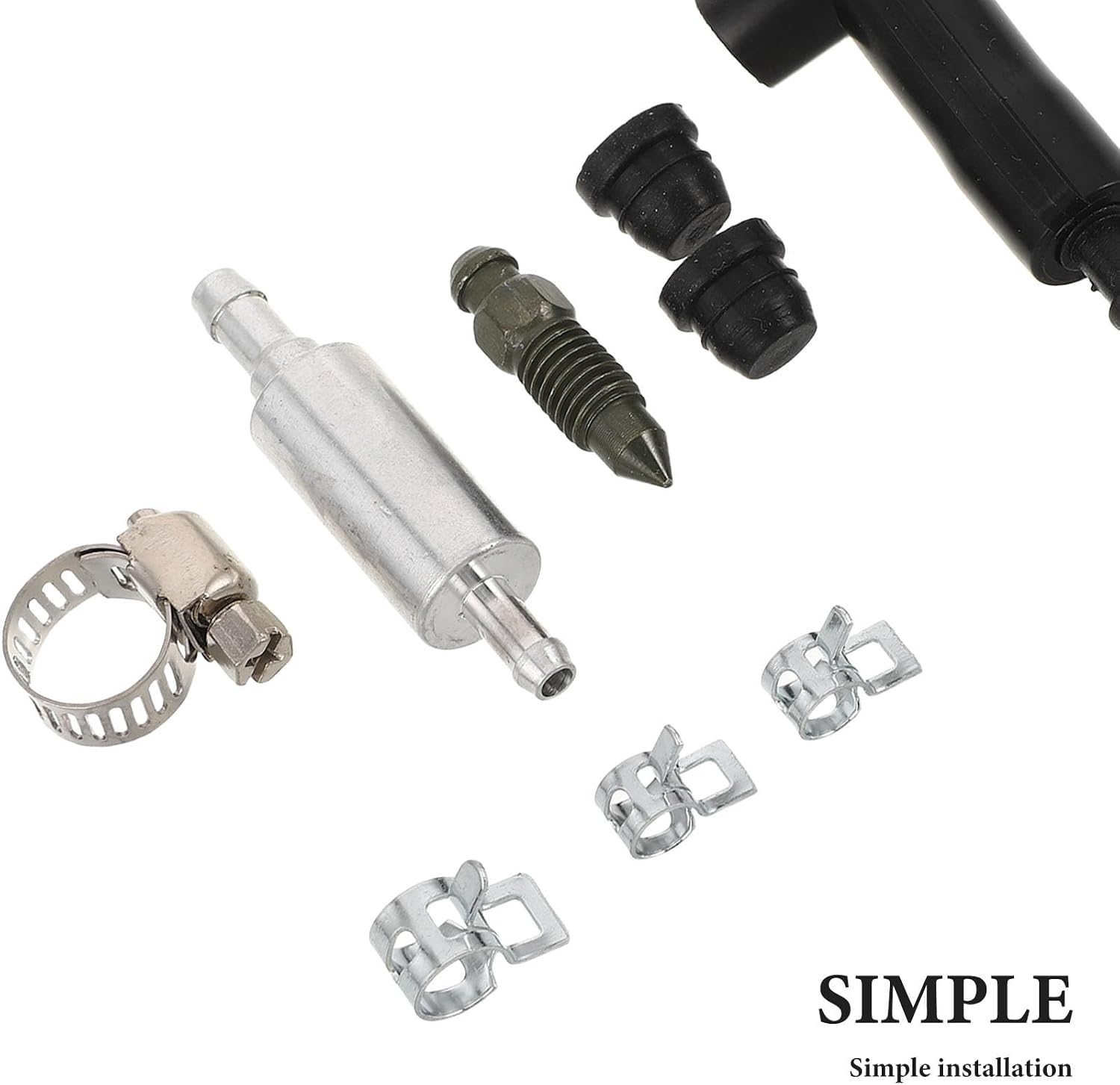 1 Set Brake Bleeder Kit - One Way Check Valve Tube Bleeding Tool, 100ml Reverse Syringe with Nozzle Cap & Spring Clamp for Auto Clutch System