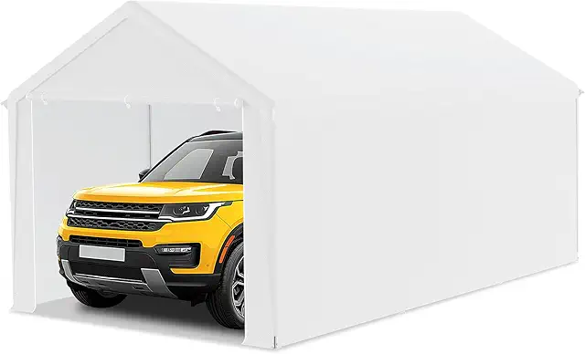FIVMEN 3x6m Carport Tent Garage - Winterproof Auto Shelter with Removable Walls