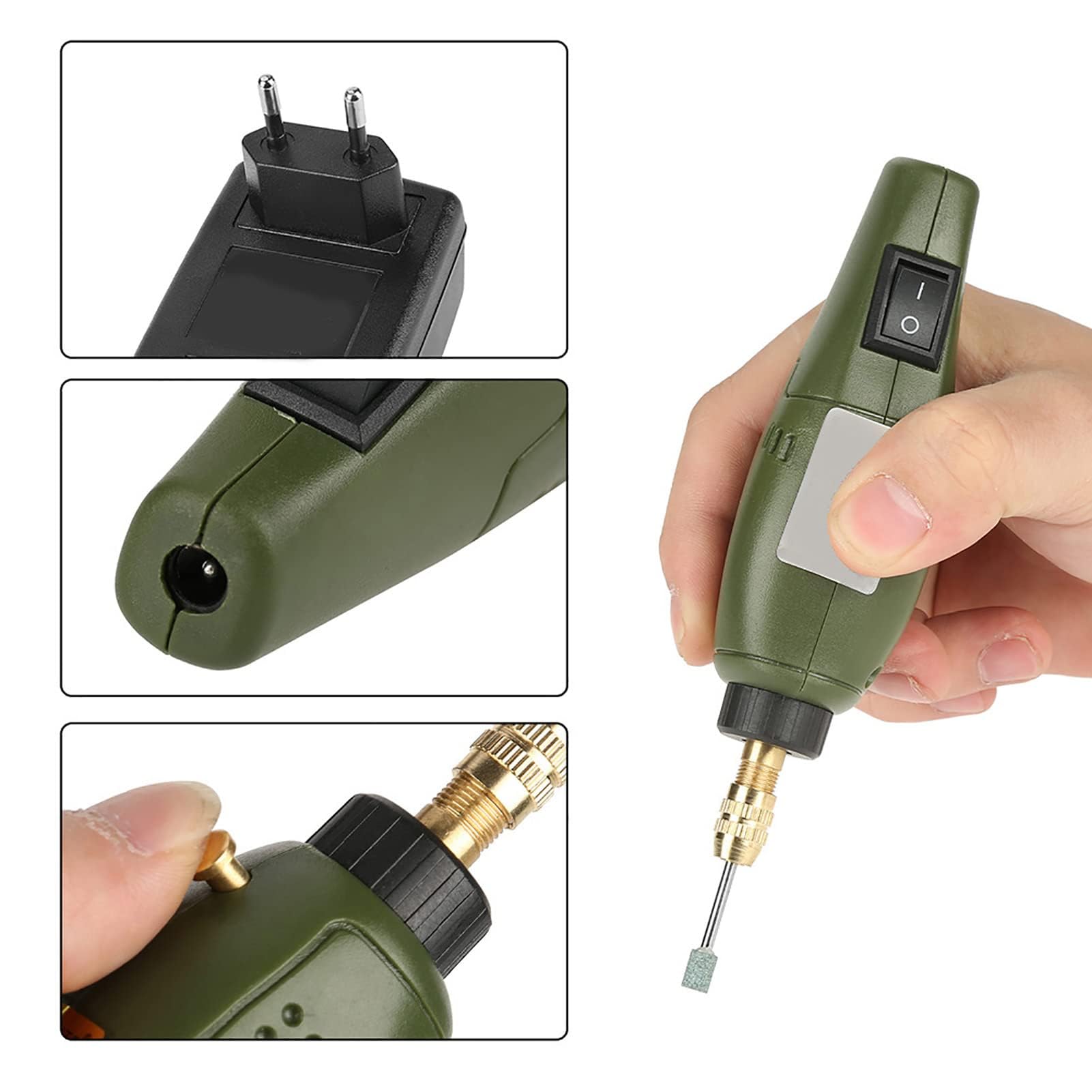 100-240 V Eingangsspannung Mini-Bohrmaschine mit Zubehör Mini-Bohrschleifer-Set Zum Polieren, Bohren, Gravieren
