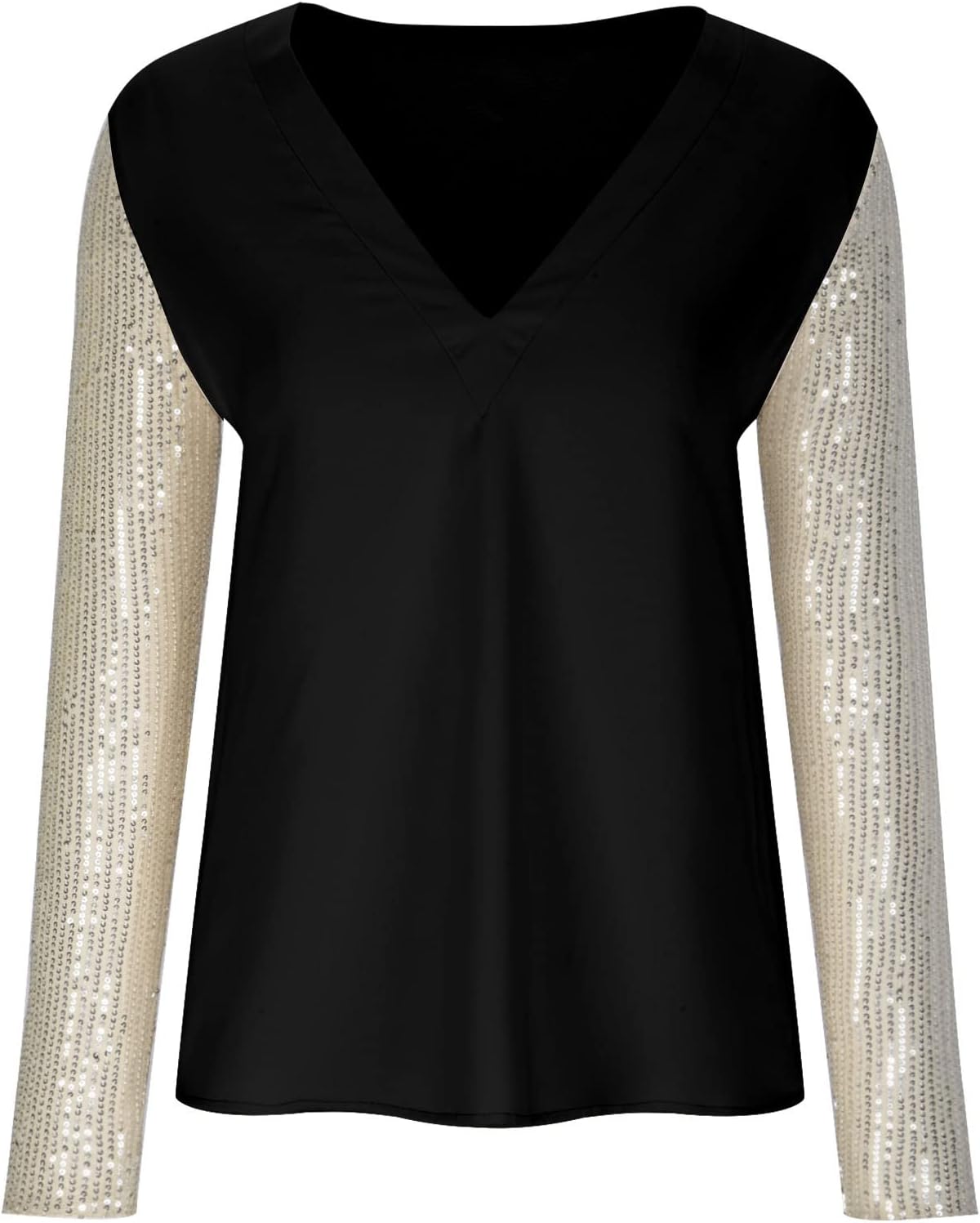 Sparkly Sequin Tops for Women Blouse Business Casual Work Long Sleeve Tunic Tops Elegant Modest Shirt Blouse 2023 - Image 3