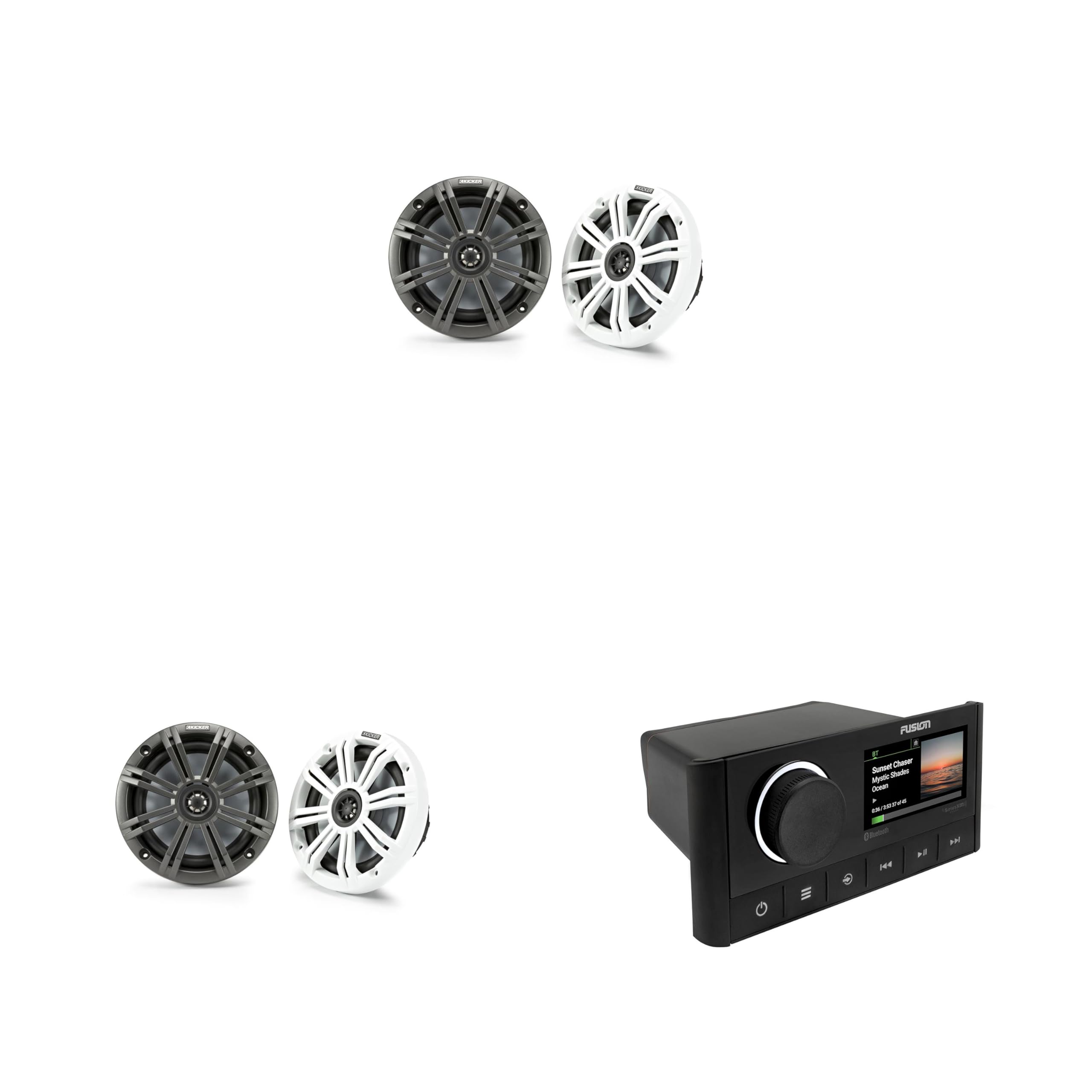 Amazon.com: KICKER ( 2 Pair KM65 6.5-Inch (165mm) Marine Coaxial