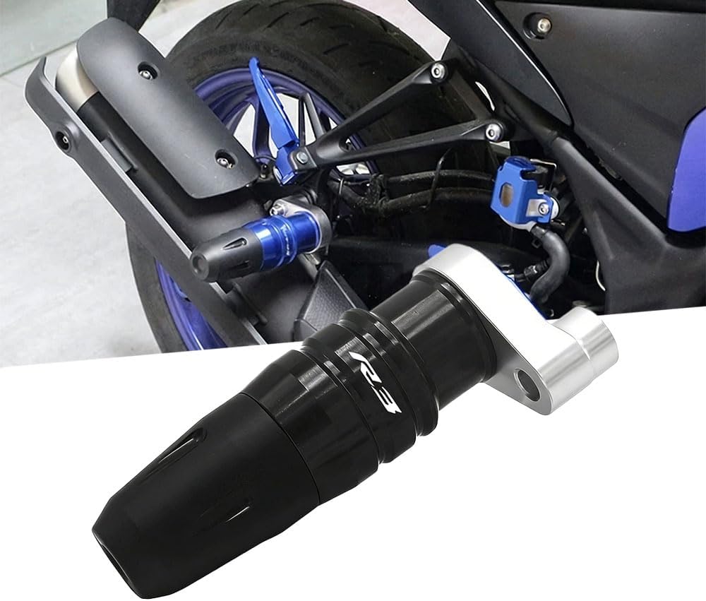 Motorcycle Exhaust Sliders For YZF R3-2023 2024 2025 2026 Exhaust Guard Frame slider Falling Protection Accessories 2025 R3 ACCESSORIES Black