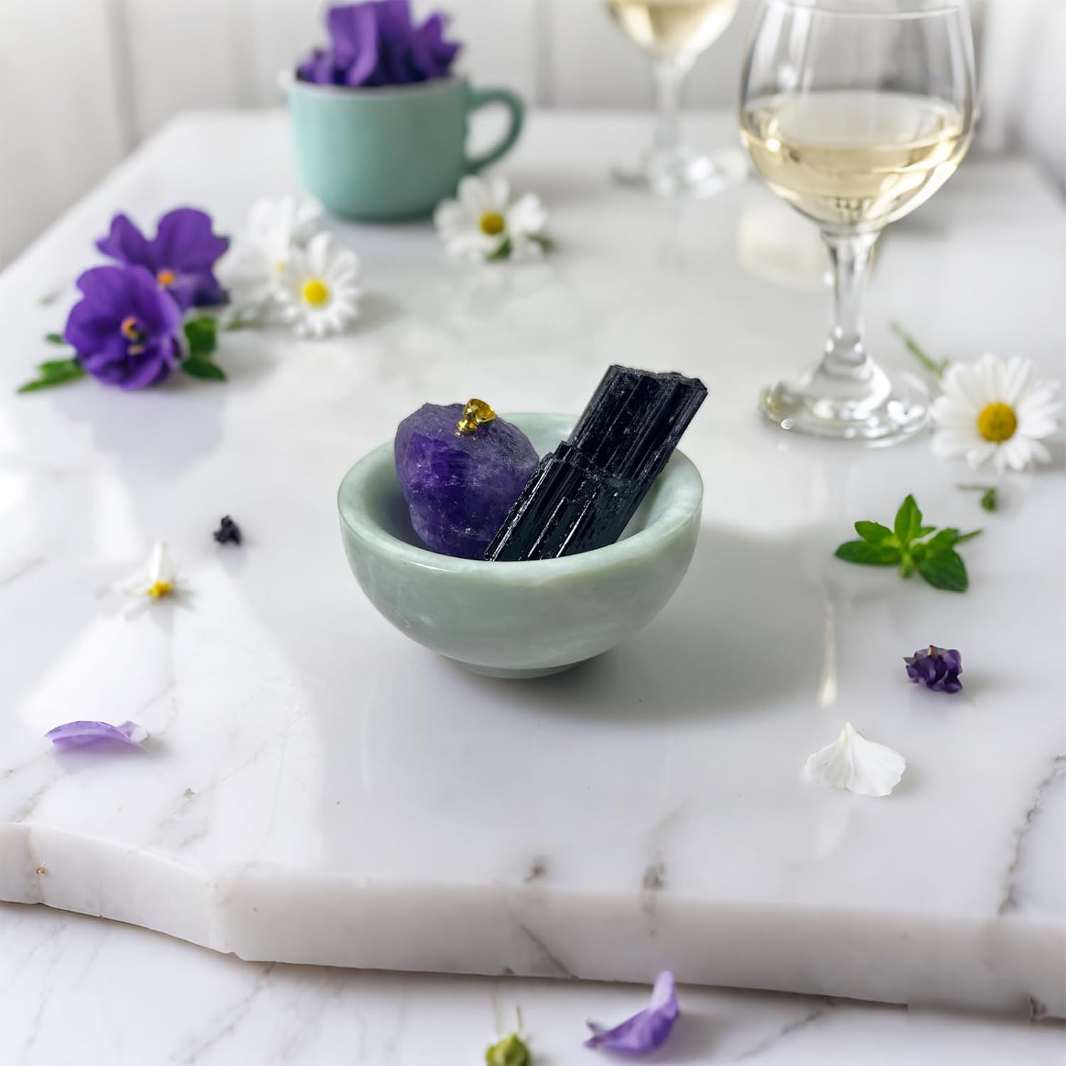 BAOHEN Jewelry Bowl Dish, Small Ring & Key Bowl for Jade Stone, Entry Table/Nightstand/Home/Desk Decor, Cute Elegant Engagement Gifts for Women & Friends - Image 5