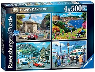 Ravensburger Happy Days Collection No.1 Look North 4x 500 Piece Jigsaw Puzzle for Adults and Kids Age 10 Years Up