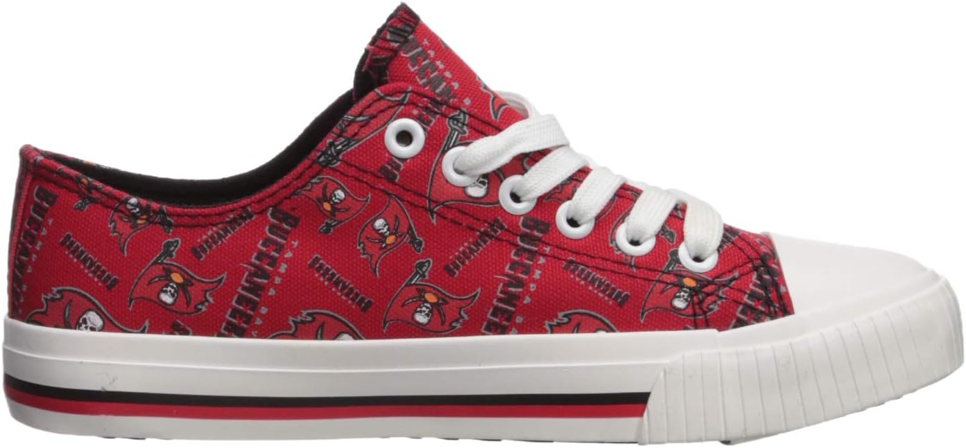 FOCO Tampa Bay Buccaneers NFL Womens Low Top Repeat Print Canvas Shoes - 7 - Image 7