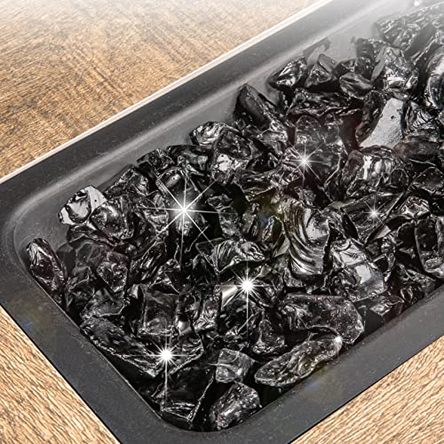 image for GASPRO 10 lbs Fire Glass for Propane Fire Pit, 1/2-Inch Decorative Fir