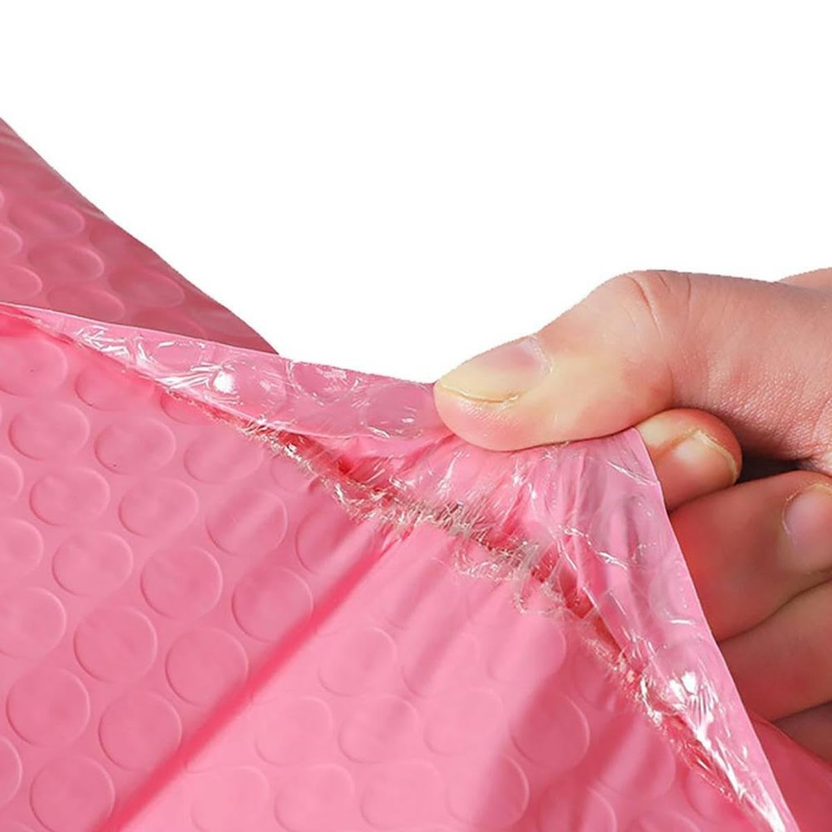 25 pz 25x30+4 cm Buste imbottite a bolle d'aria Buste imbottite foderate Buste postali antiurto Buste postali impermeabili Autosigillanti Rosa-Carta kraft - Giallo-25 * 30 cm