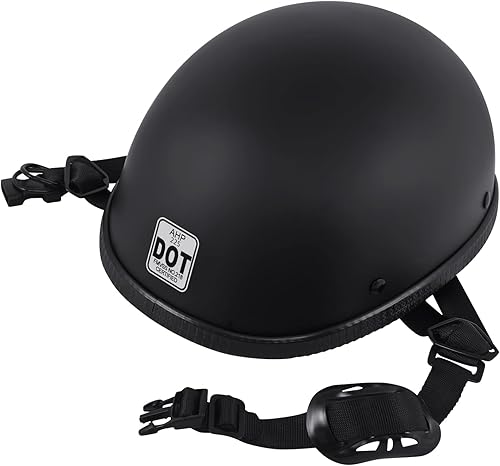 Miniatura 3 de Casco de motocicleta H-YEEU DOT Casco de media cara para hombres y mujeres adultos Casco de cara abierta estilo medio aprobado por DOT para crucero,