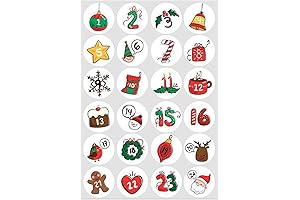 Delightful Advent Countdown with Christmas Number Stickers
