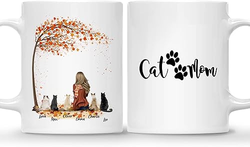 Miniatura 12 de Gossby Taza de café personalizada para mujer, regalo personalizado para mamá con diseño, nombre, raza, cumpleaños, día de la madre, regalo temático