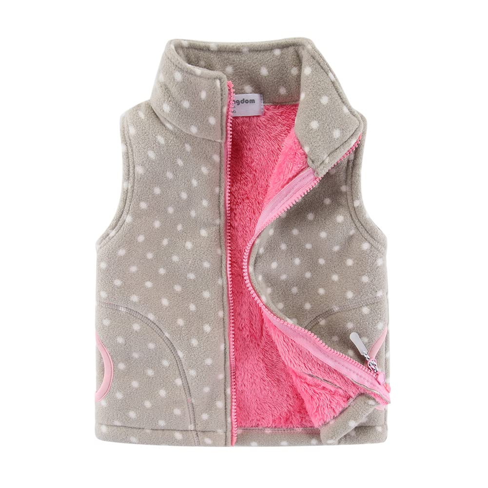 Mud Kingdom Boys Girls Polar Fleece Vest Winter Thick Warm Outerwear Funny Cartoon