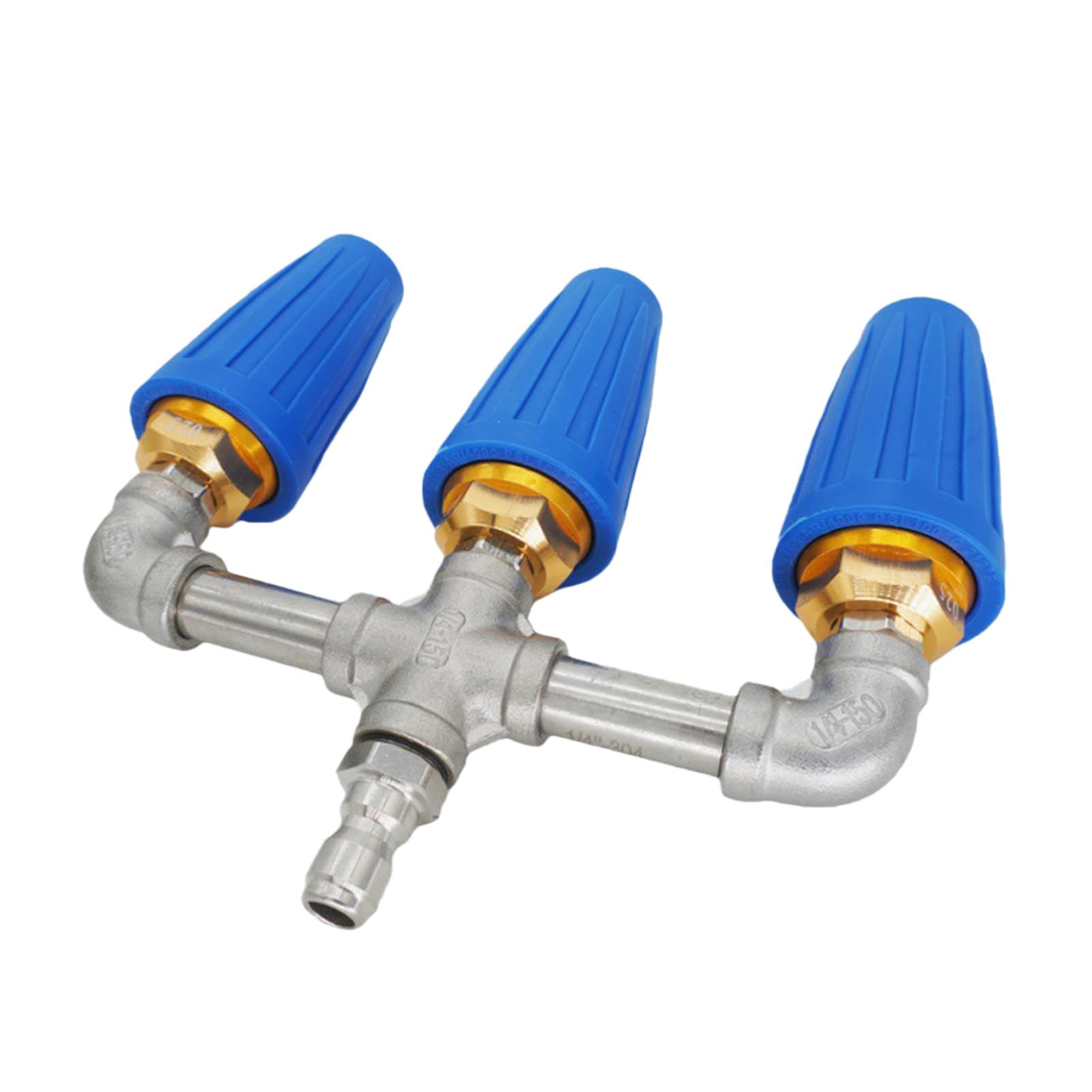 Ugello per idropulitrice rotante a 3 getti, ugello turbo 4000 psi, con attacco rapido da 1/4", in acciaio inox