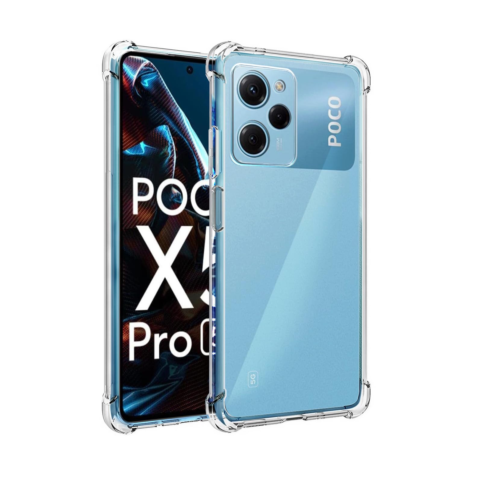 Plus Mobile Cover Soft & Flexible Shockproof Back Case with Cushioned Edges Transparent for Poco X5 Pro 5G - Clear (B0CM6VSSBJ) Amazon Price History, Amazon Price Tracker