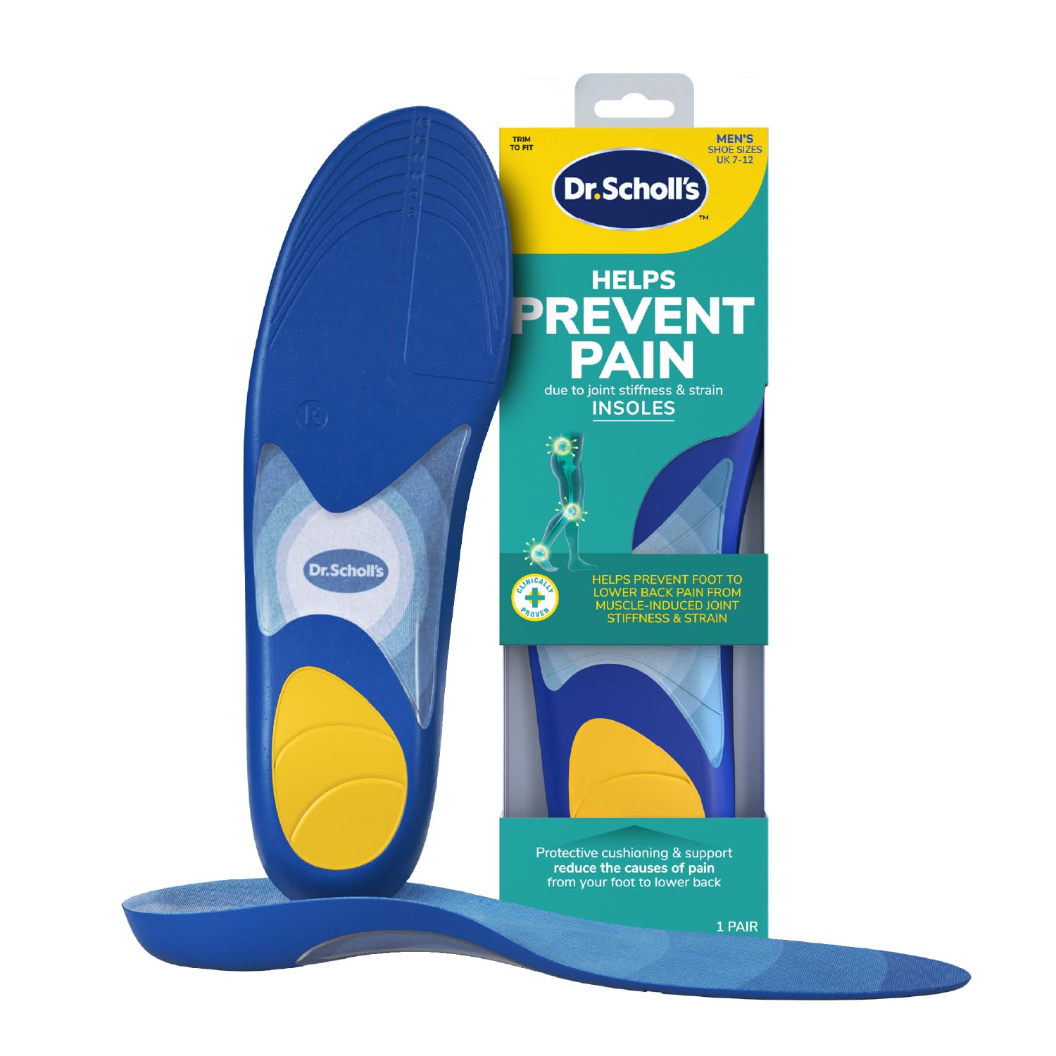 Scholl Dr. Scholl's Prevent Pain Insoles For Pain Size Large - Men's Uk 7-12 1 Pair