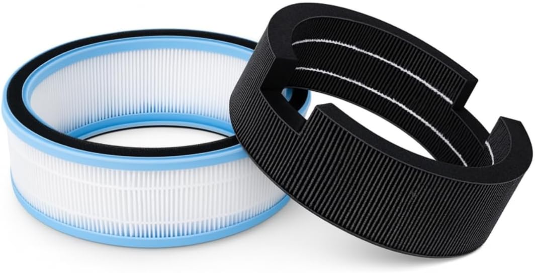 Nispira White Air Filter & Black Wick Replacement Filter Compatible with LEVOIT Sprout Evaporative Humidifier LEH-B381S, 1 Set