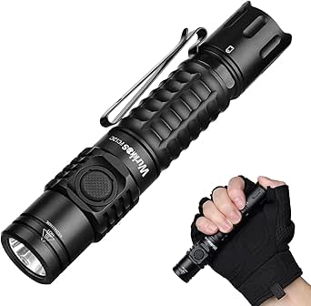 Wurkkos FC12C Taktische Taschenlampe, 1600 Lumen Taschenlampe LED Aufladbar, Extrem hell Led Taschenlampe mit Taktischen Schalter LED Flashlight IP68 Wasserdicht, Buck-Konstantstromtreiber