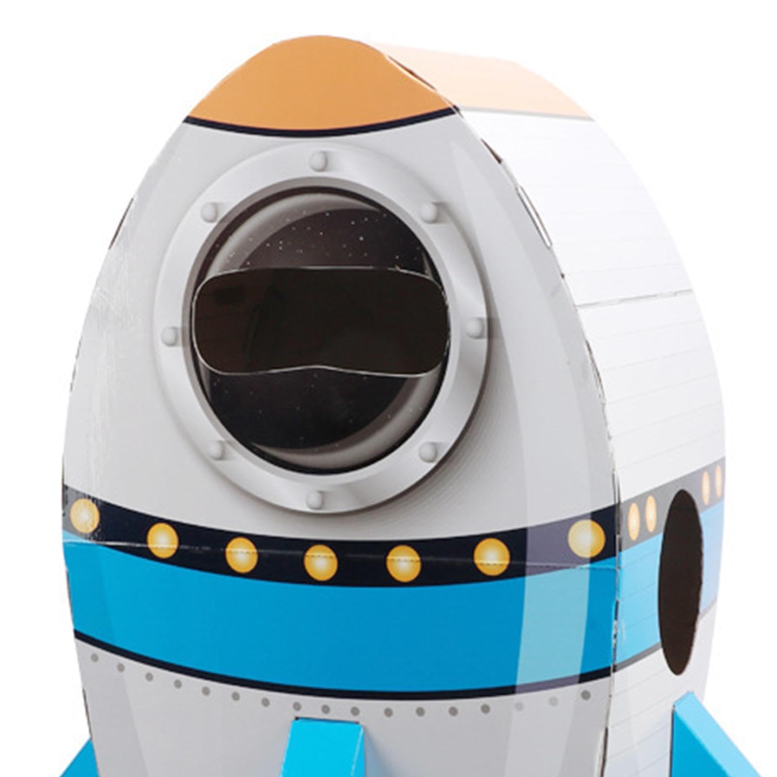 Vaisseau Spatial en Carton pour Enfants, Ensemble de Costumes et Fond Photo, Fusée
