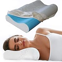Vista 7 de SoCool Almohada cervical para personas que duermen de lado, almohadas refrescantes de espuma viscoelástica para dolor de cuello y hombros, almohada