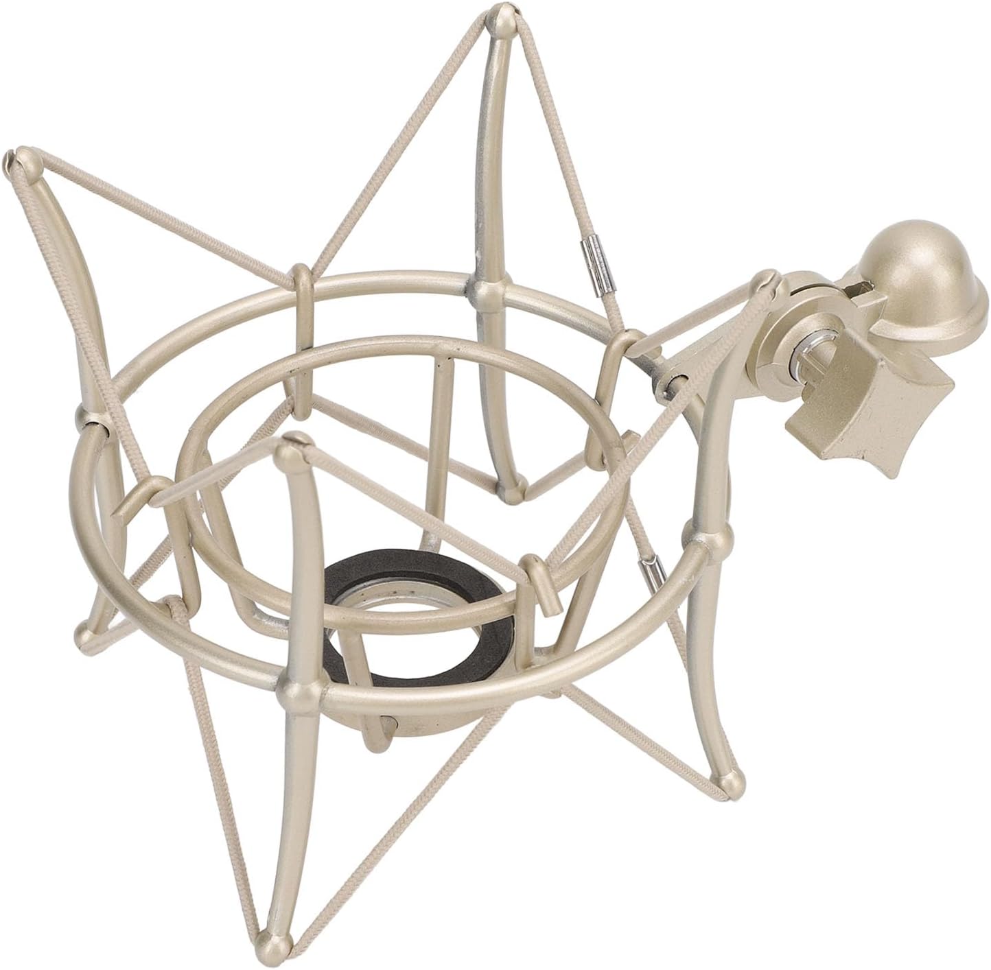 Shock Mount For Recording U87 Mount With Copper Nuts Microphone Shock Mount Zinc Alloy Vibration Studio Mic Shockmount Stand Secure Support For Recording Station Studio (Gold)