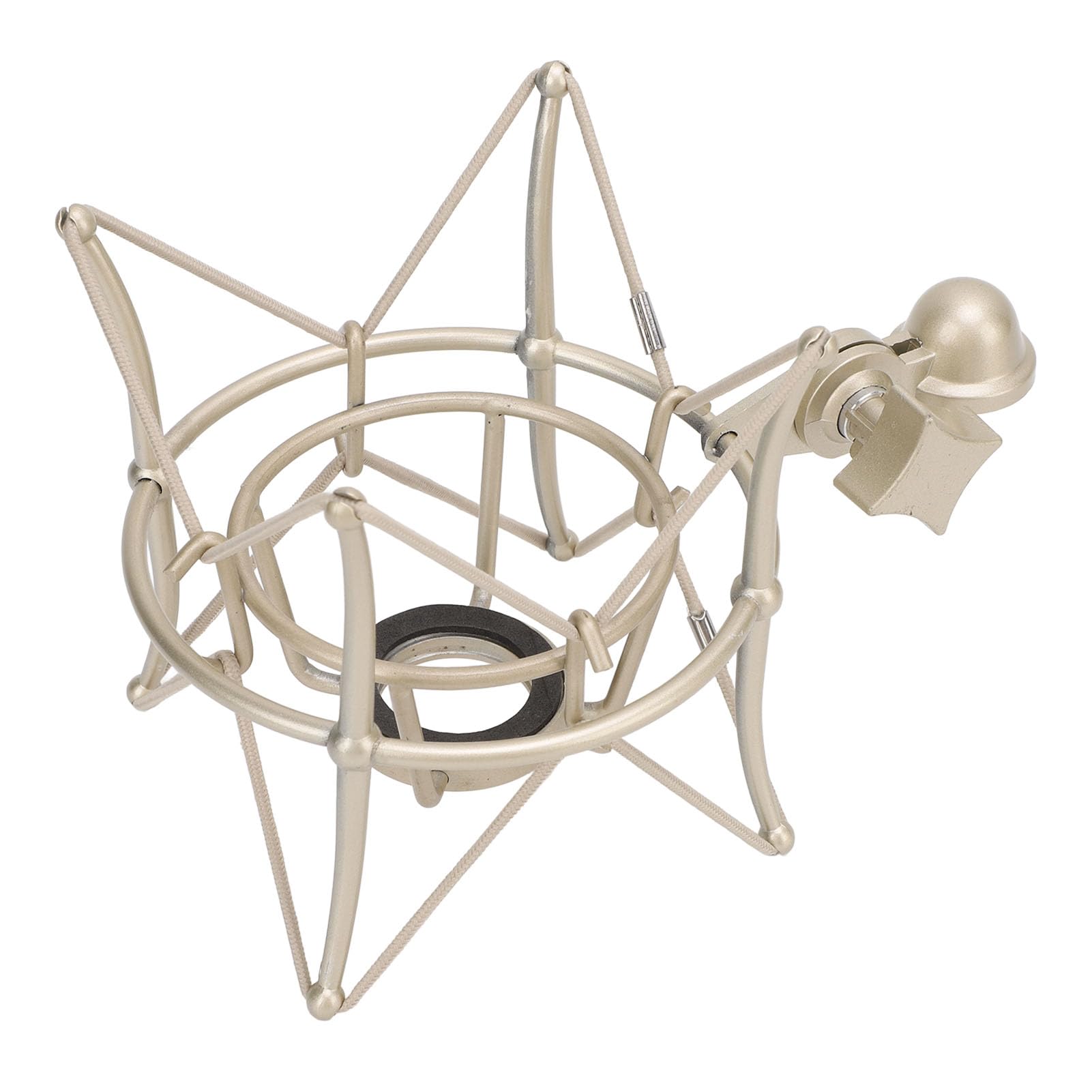 Shock Mount For Recording U87 Mount With Copper Nuts Microphone Shock Mount Zinc Alloy Vibration Studio Mic Shockmount Stand Secure Support For Recording Station Studio (Gold)