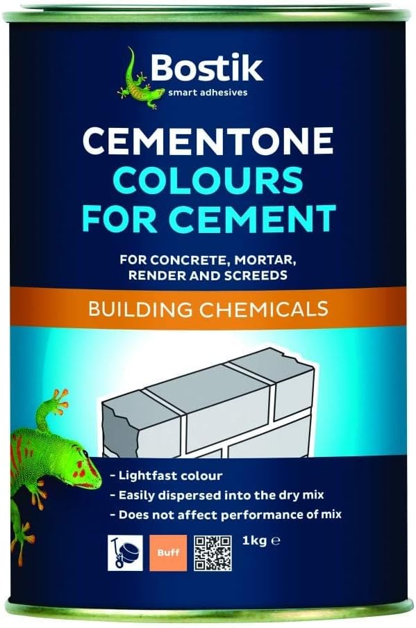 2X Bostik Cement Dye Concrete Powder Render Mortar Pigment Pointing 1kg Buff