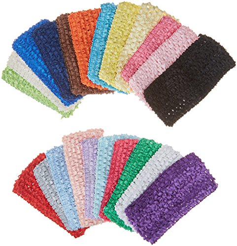2 3/4" Crochet Headbands Assorted 22 Variety Pack for Babies Infants & Toddlers