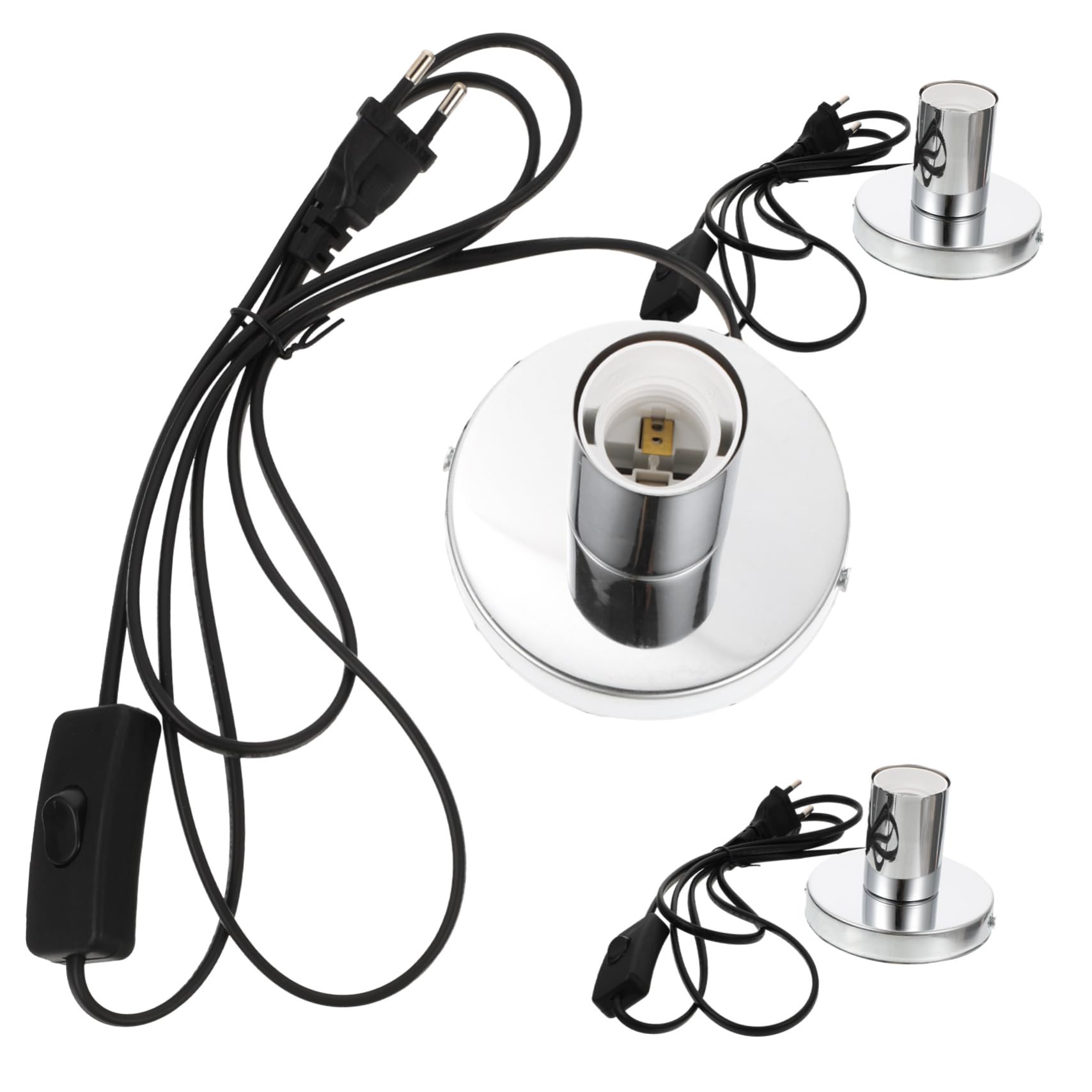 HOMSFOU 3stücke Lampenfassung Mit Kabel Tischlampenfuß Glühbirnenhalter Für Diy Beleuchtung Kompatibel Mit Birnen Für Heim Büro Und Bar