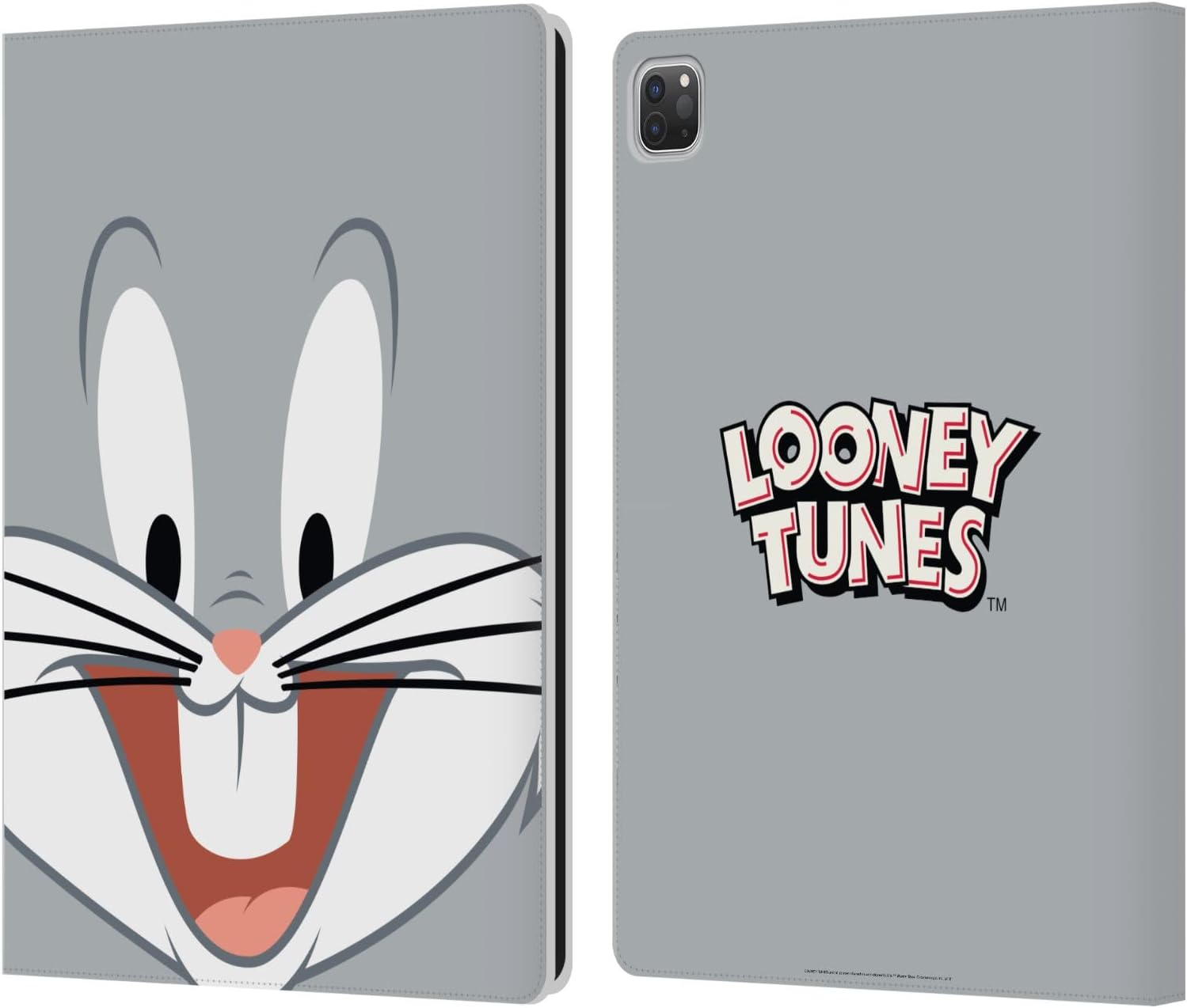 Head Case Designs Officially Licensed Looney Tunes Bugs Bunny Full Face Leather Wallet Case Compatible with Apple iPad Pro 12.9 2020/2021/2022