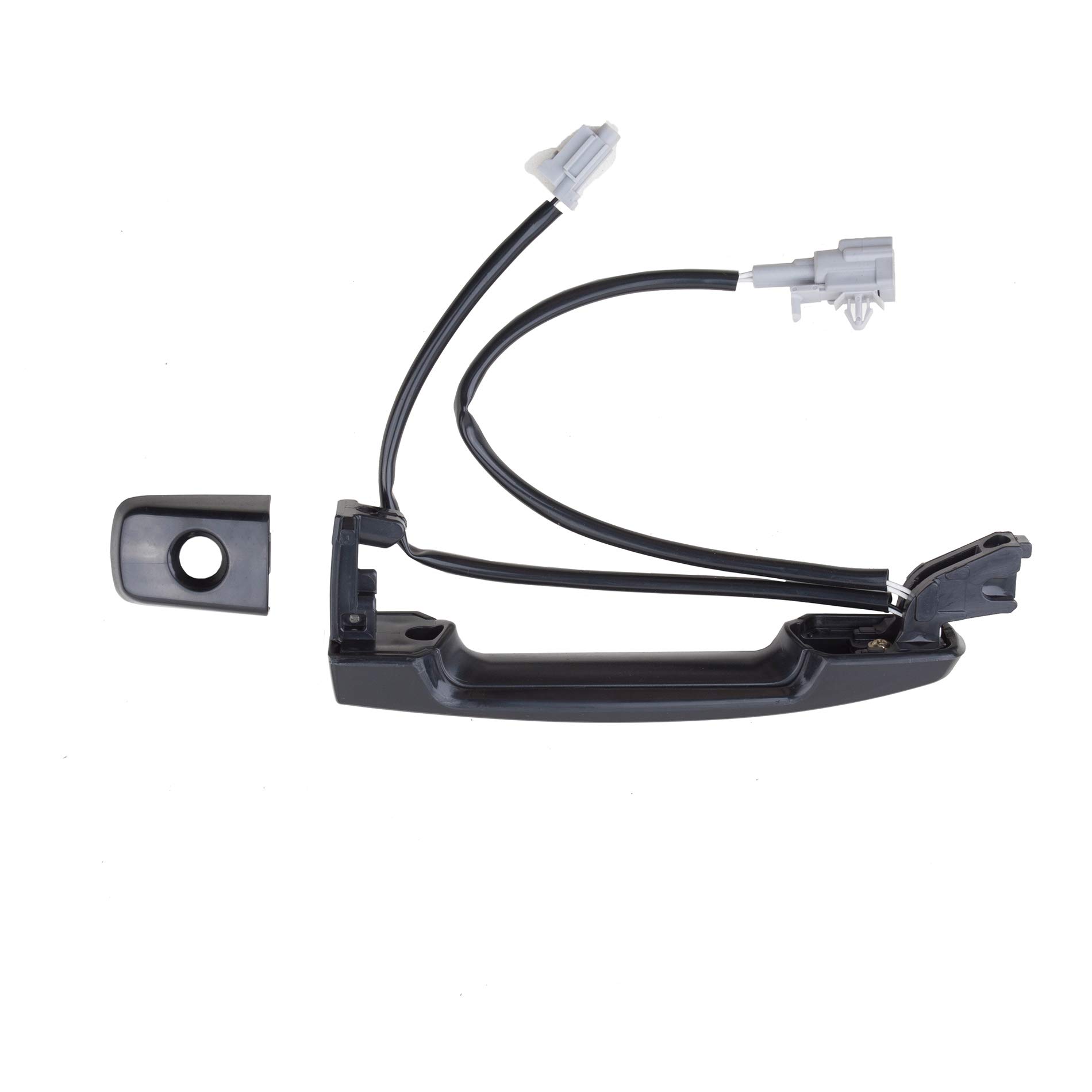 ADVANCE IGNITION Front Left Driver Exterior Outside Door Handle Compatible with Nissan 07-13 Altima 2.5L 3.5L Smooth Black 2007 2008 2009 2010 2011 2012 2013