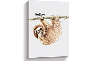 Sloth Printed Poster Canvas - Humorous Wall Decoration Sloth Painting