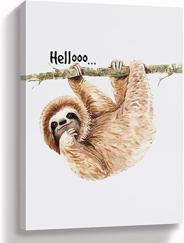hold fizz Lienzo decorativo para pared, diseño de perezoso, divertidos pósteres de animales, decoración vintage de perezosos para dormitorio, hogar,