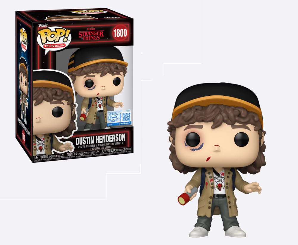 Funko Pop! TV: Stranger Things Season 5 - Dustin Henderson - Collectable Vinyl Figure - Gift Idea - Official Merchandise - Toys for Kids & Adults - Fantasy Fans - Model Figure for Collectors